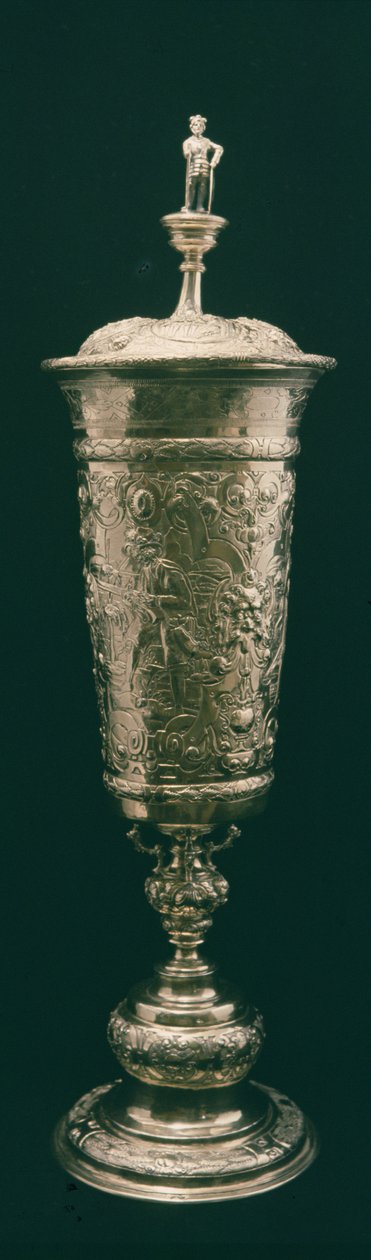 スタンディングカップとカバー、ニュルンベルク、c.1600（シルバーゴールド） 作： ドイツ語学校