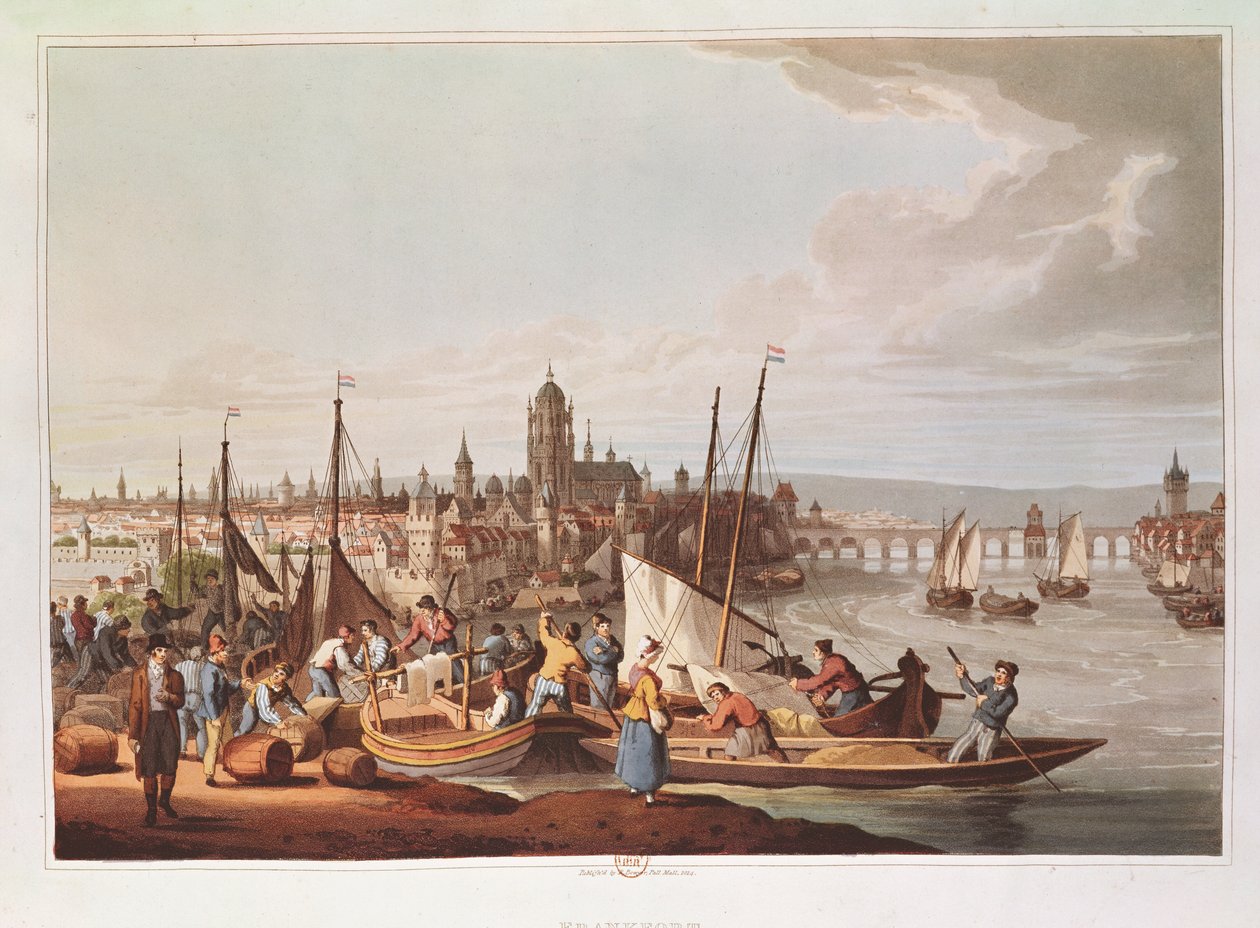 フランクフルトの眺め、1814 作： ドイツ語学校