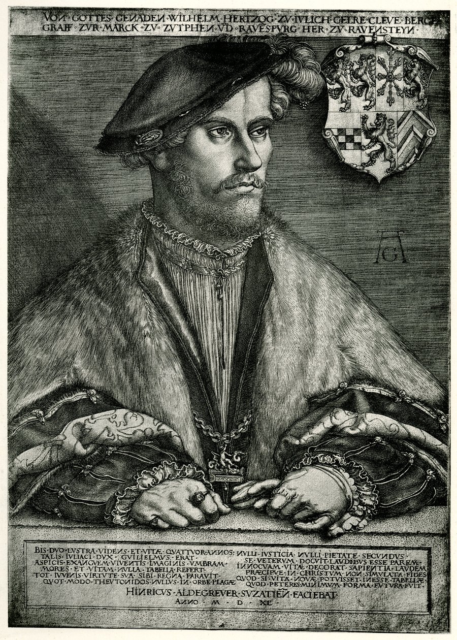 ヴィルヘルム4世（1516-92）Julich-Kleve-Berg公爵、1540年（写真タイプ） 作： ドイツ語学校