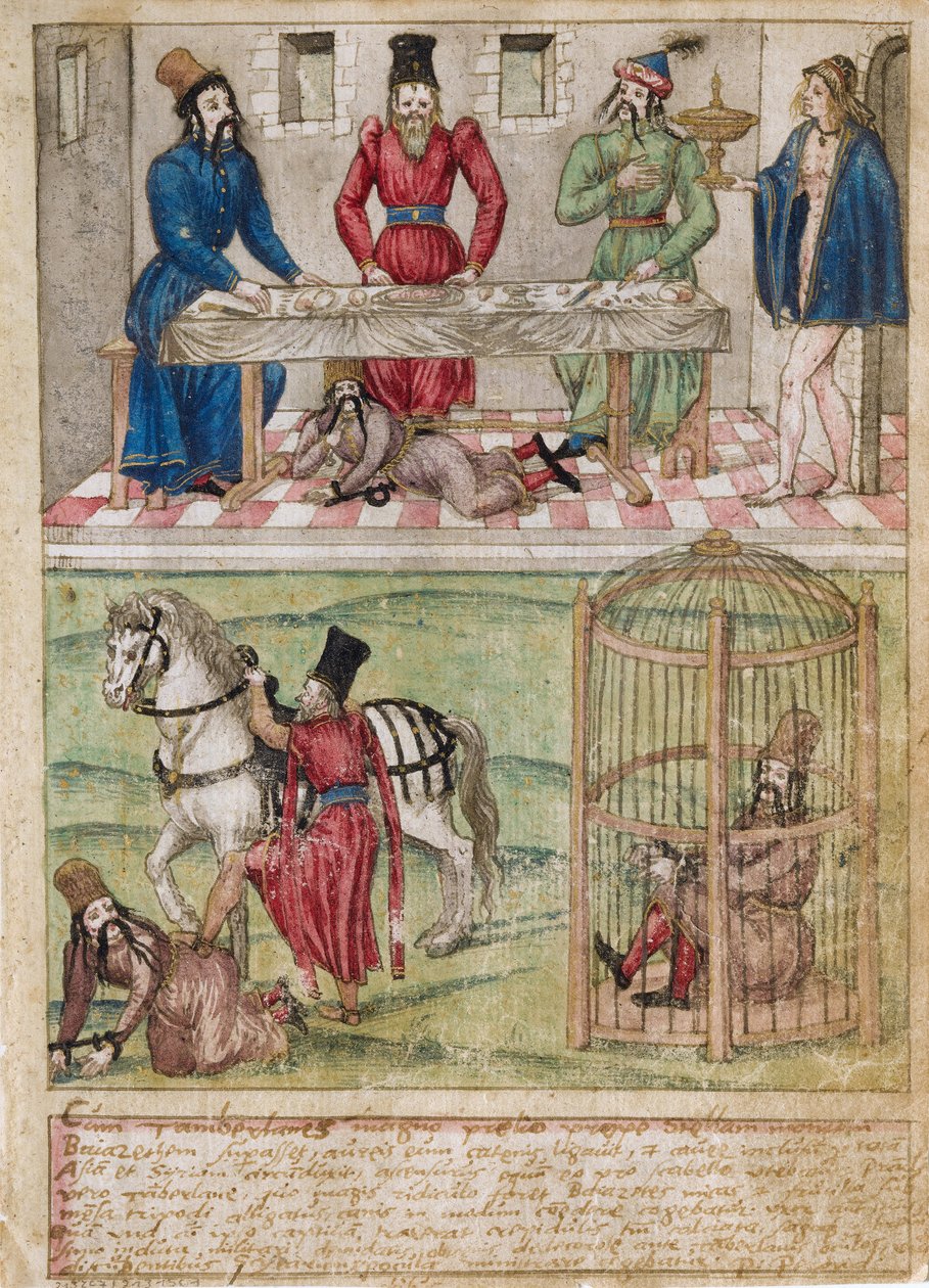 1561年までにティムールに刑務所に入ったバイエジッド 作： ドイツのマスター