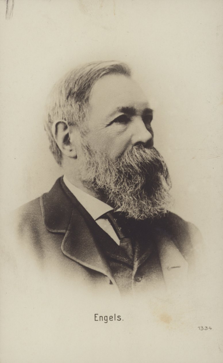 フリードリヒ・エンゲルス（1820-1895）、ドイツの政治理論家、社会科学者、作家（モノクロ写真） 作： ドイツの写真家