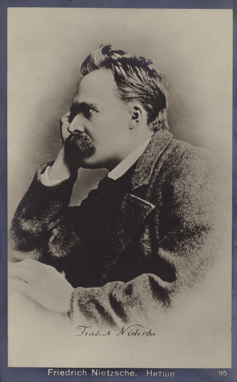 フリードリヒ・ニーチェ（1844-1900）、ドイツの哲学者、作家（モノクロ写真） 作： ドイツの写真家