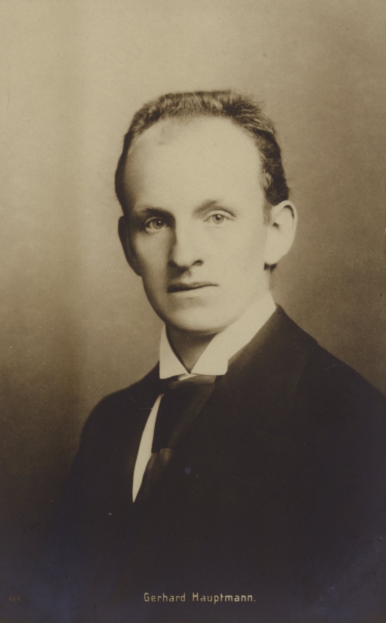ゲルハルト・ハウプトマン（1862～1946）、ドイツの劇作家、小説家（モノクロ写真） 作： ドイツの写真家