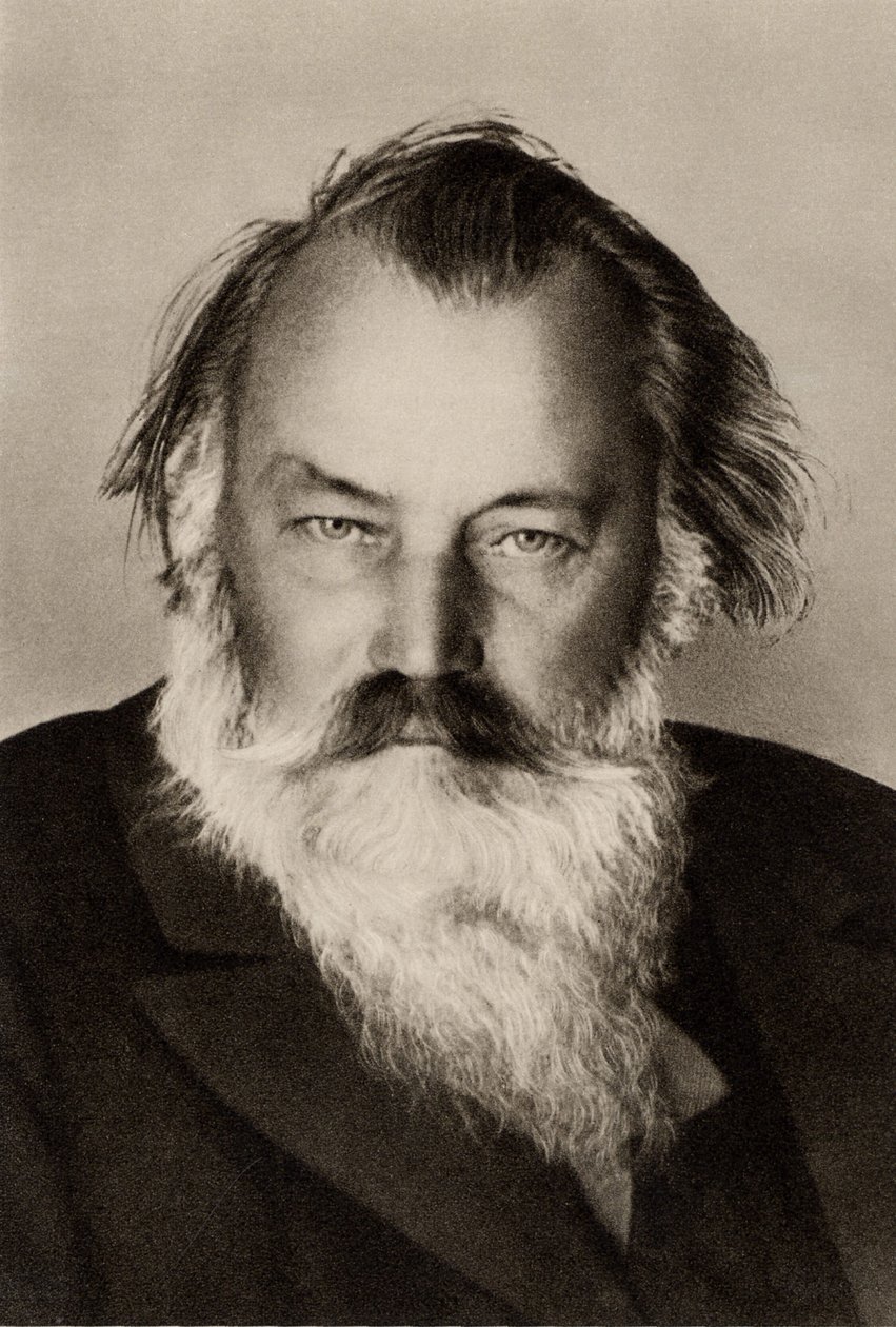ヨハネス・ブラームス（1833-1897）（モノクロ写真） 作： ドイツの写真家