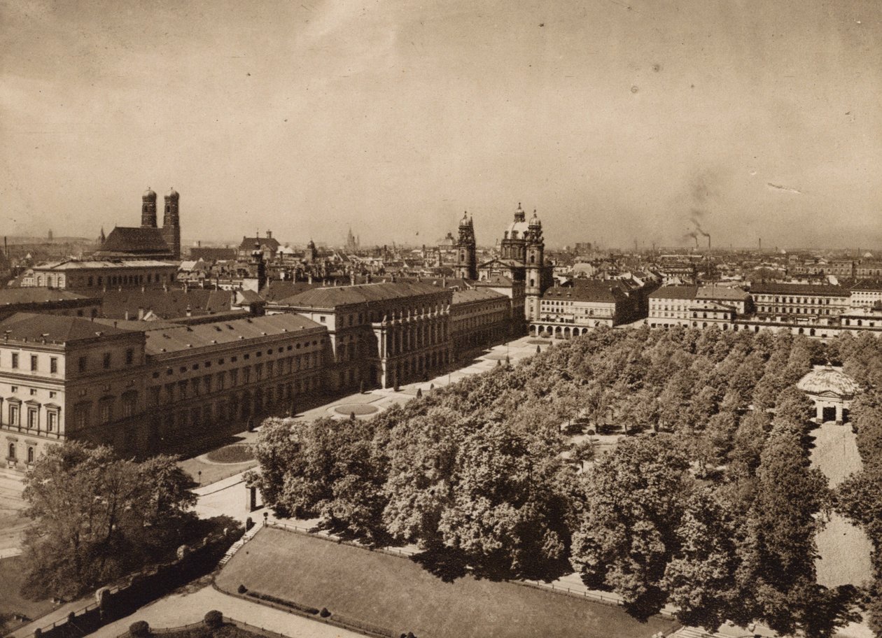 ミュンヘン / ミュンヘン：ミュンヘンの眺め（モノクロ写真） 作： ドイツの写真家