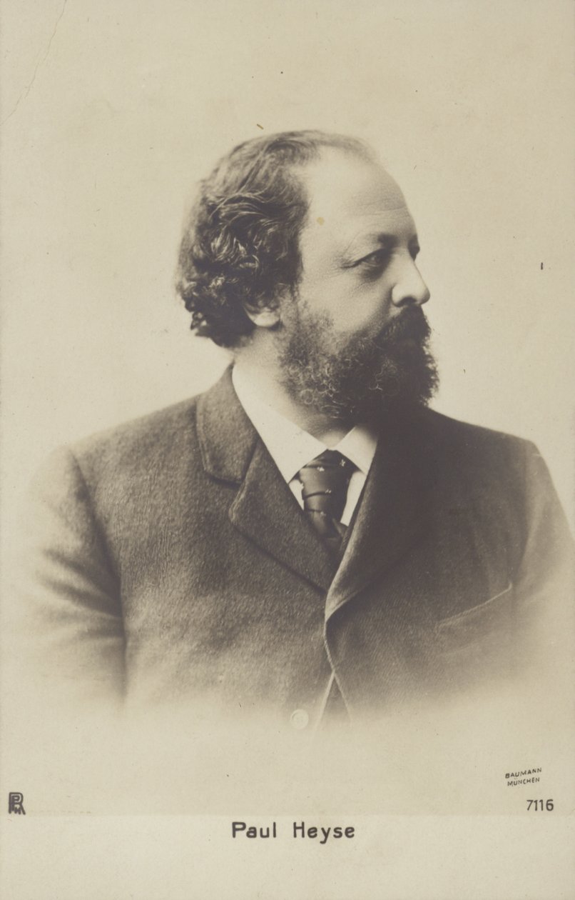 パウル・ヘイゼ（1830～1914）、ドイツの作家、翻訳家（モノクロ写真） 作： ドイツの写真家