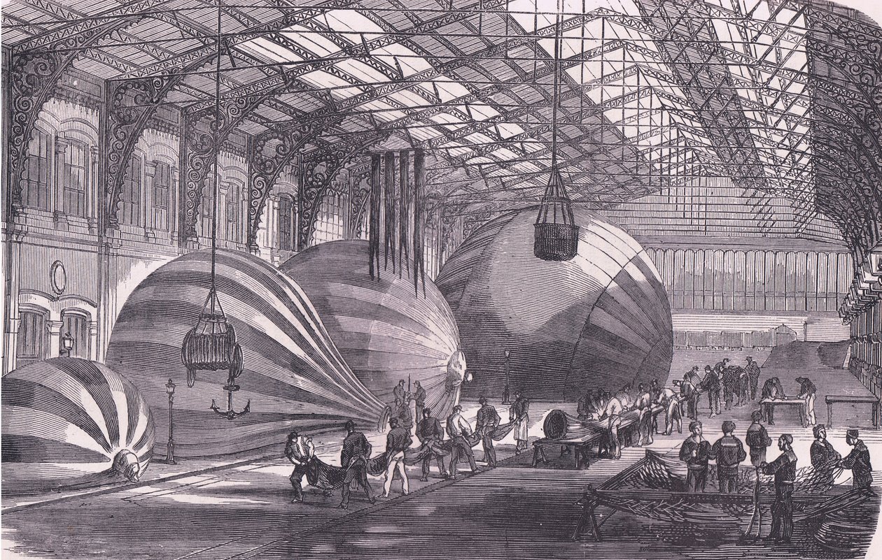 風船工場（Cassells History of the War between France and Germany, Cassell and Company Limited, c.1890 (litho) 作： ドイツ語学校