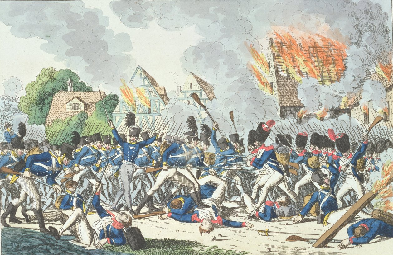リニーの戦い、1815年6月16日 作： ドイツ語学校