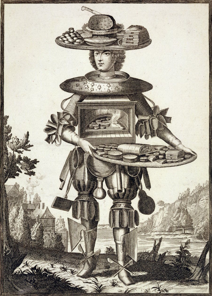 ペストリークック、パブのコスチューム。ジェラール・ヴァルク（16512-1726）c.1690 作： ドイツ語学校