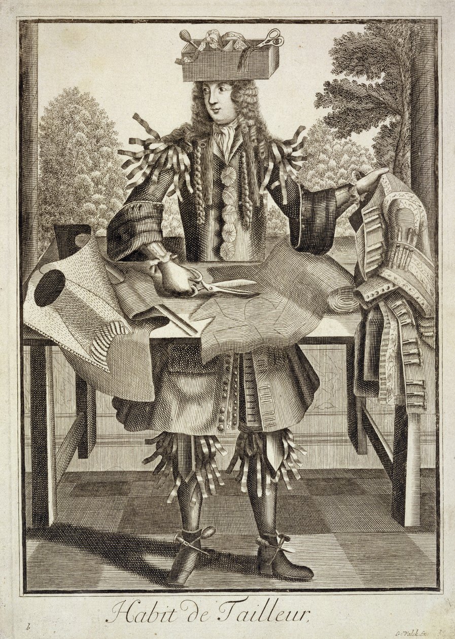 テーラー、パブのコスチューム。ジェラール・ヴァルク（16512-1726）c.1690 作： ドイツ語学校