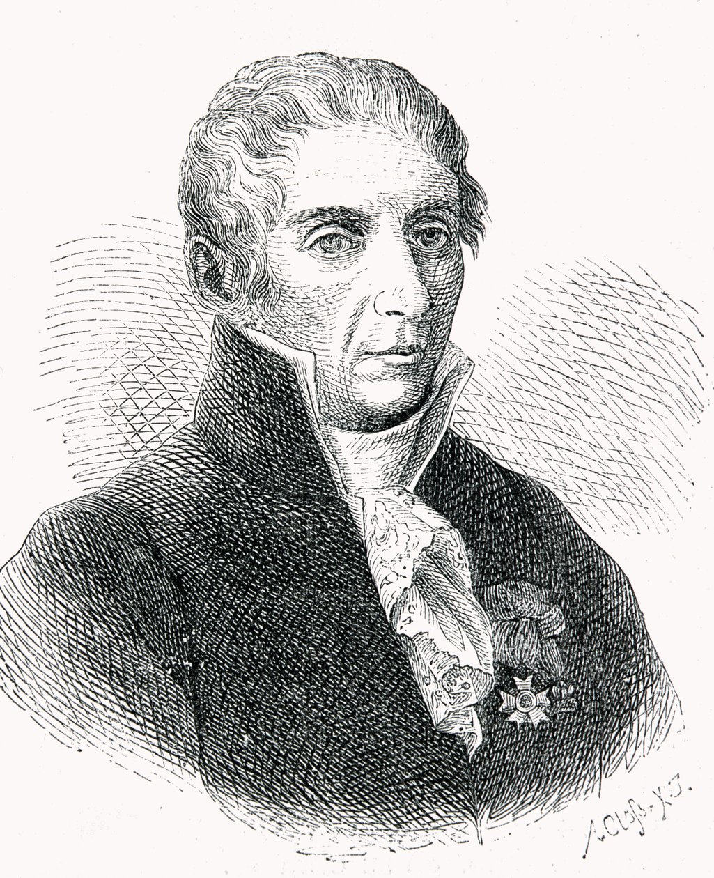 アドルフクロス（1840-94）によって刻まれたアレッサンドロボルタ伯爵（1745-1827） 作： ドイツ語学校