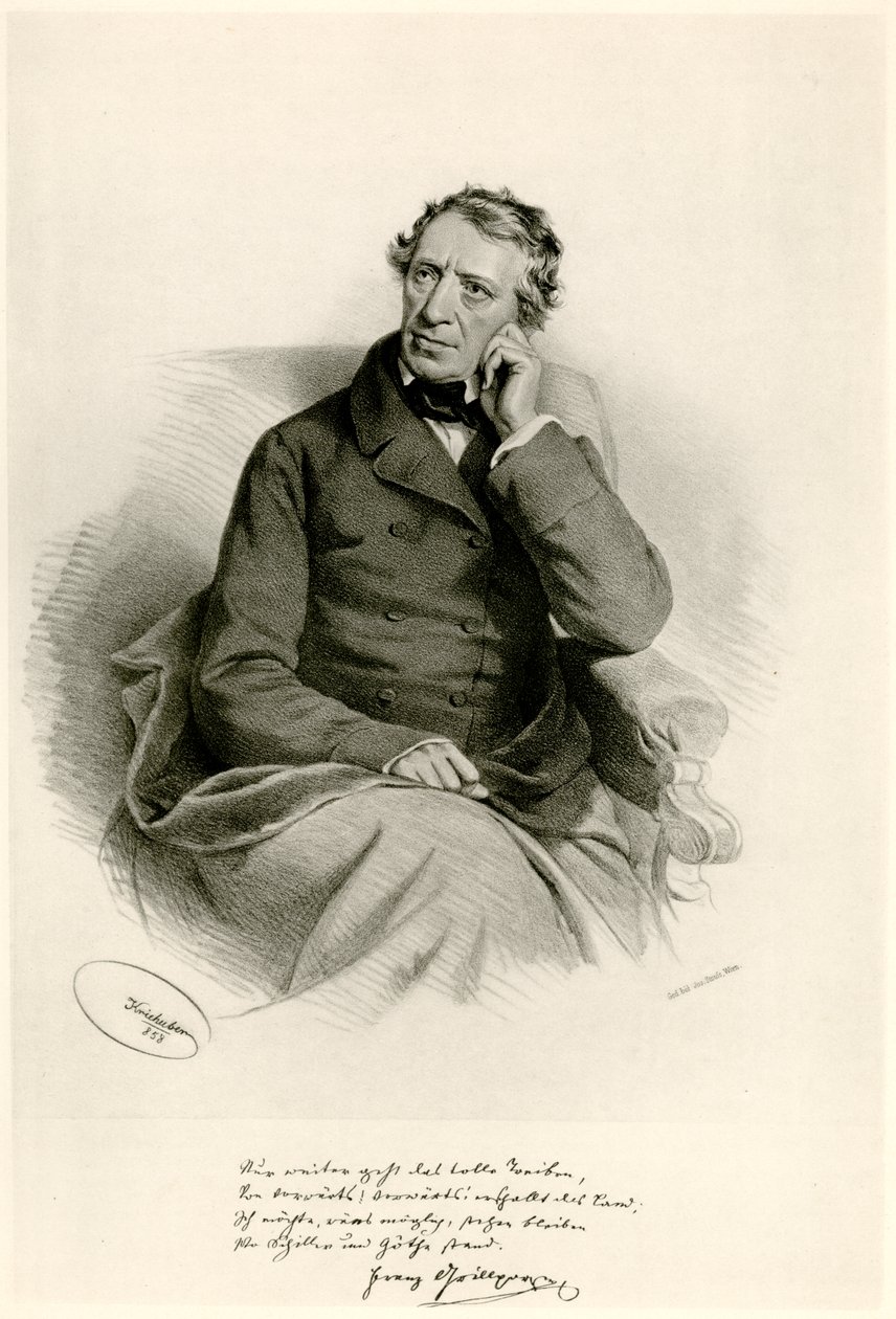 Franz Grillparzer、1884-90（写真タイプ） 作： ドイツ語学校