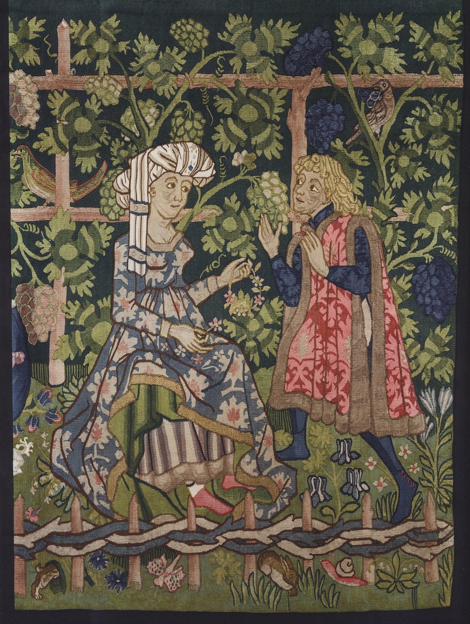 愛の庭、タペストリーの詳細、バーゼル 作： ドイツ語学校