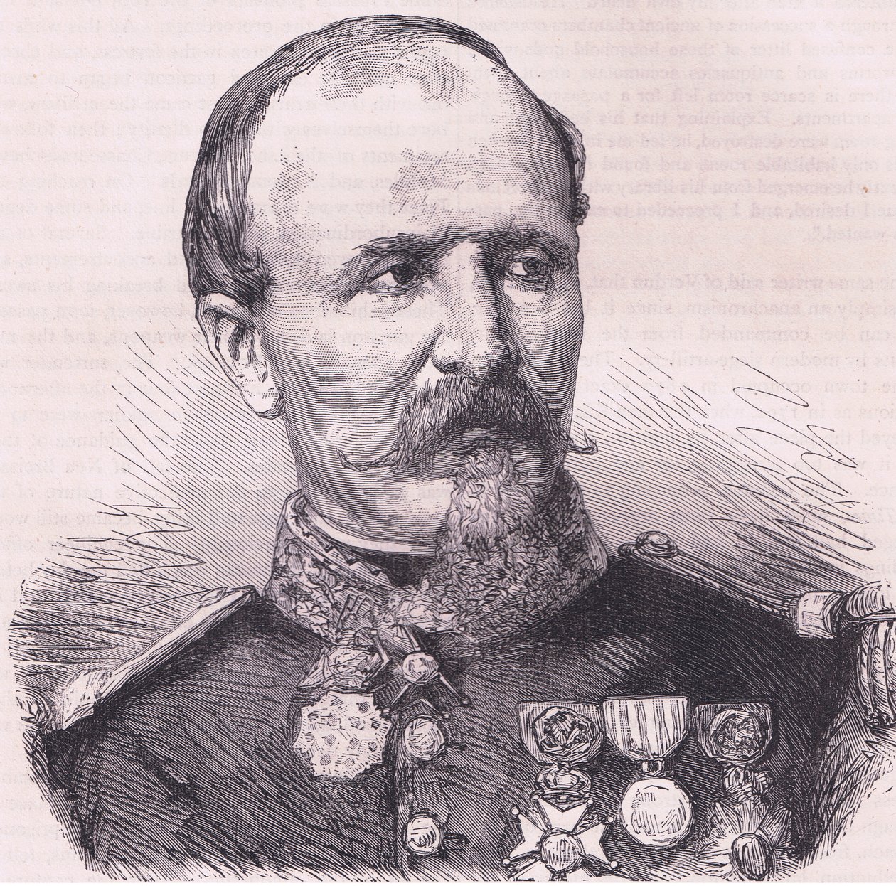 1890年頃、Cassell and Company Limited発行の「Cassells History of the War between France and Germany」に掲載されたChanly将軍の写真。 作： ドイツ語学校