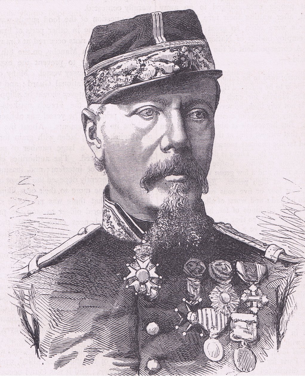 クレマー将軍、カッセル・アンド・カンパニー・リミテッド発行のCassells History of the War between France and Germany, c.1890 (litho) 作： ドイツ語学校