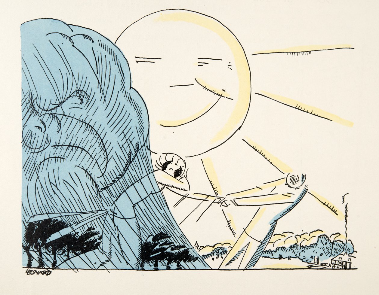 Styl』（1922年刊）のイラスト（ポショワール版画 作： ドイツ語学校