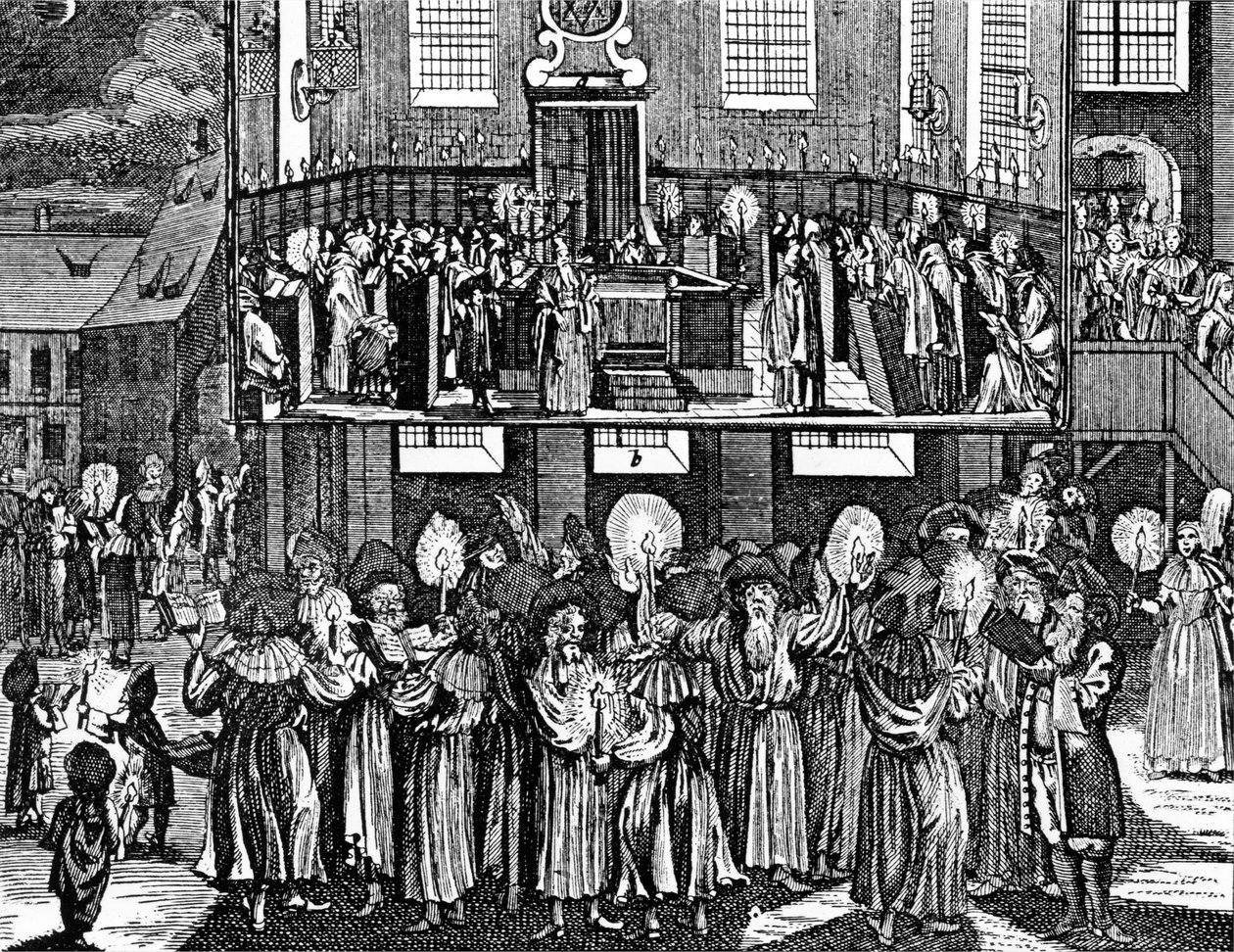 キルヒナーのユダヤ人の儀式、1726年のゲオルク・プシュナーによるキッドゥッシュレバナ 作： ドイツ語学校