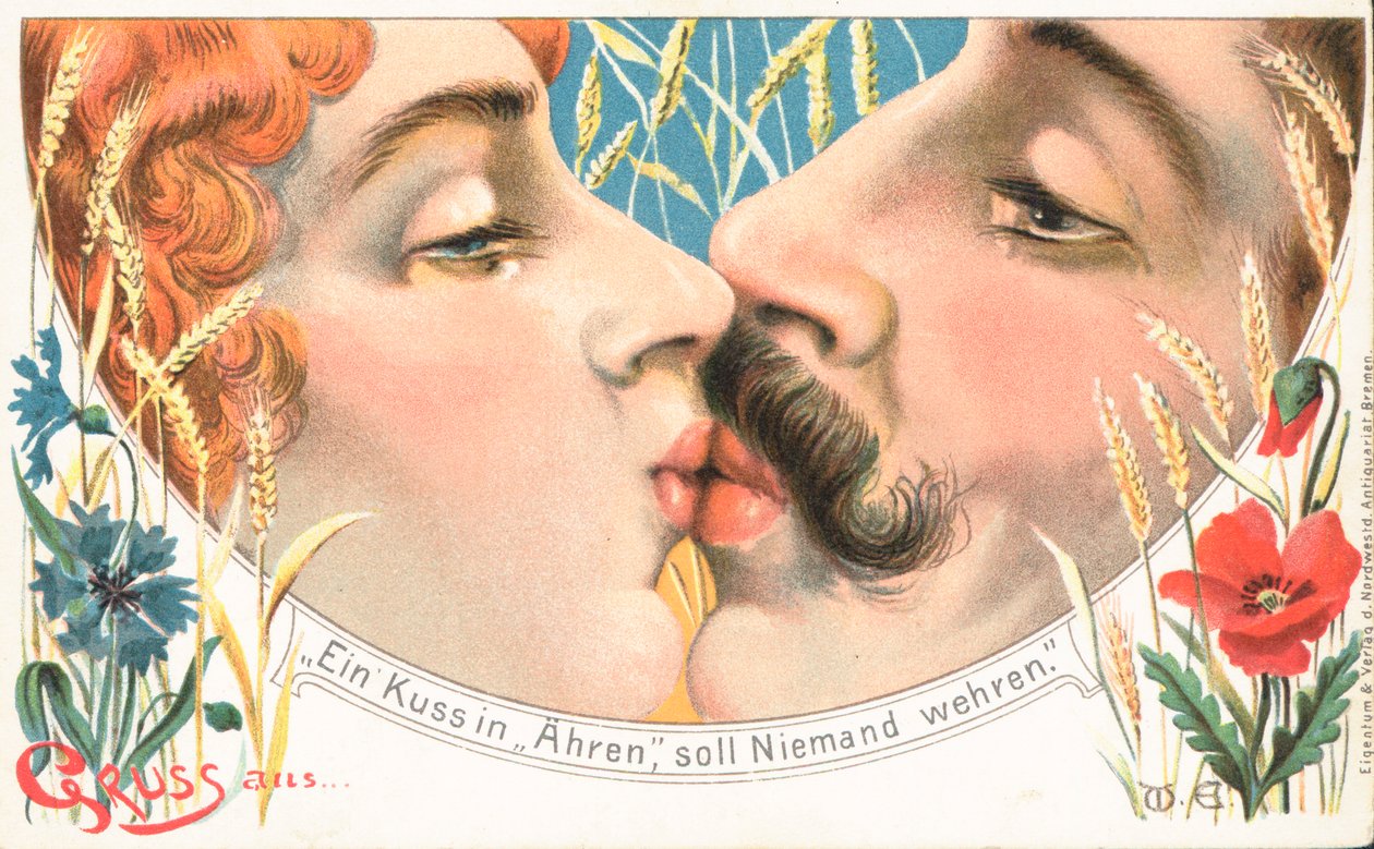キス（カラーリトグラフ） 作： ドイツ語学校
