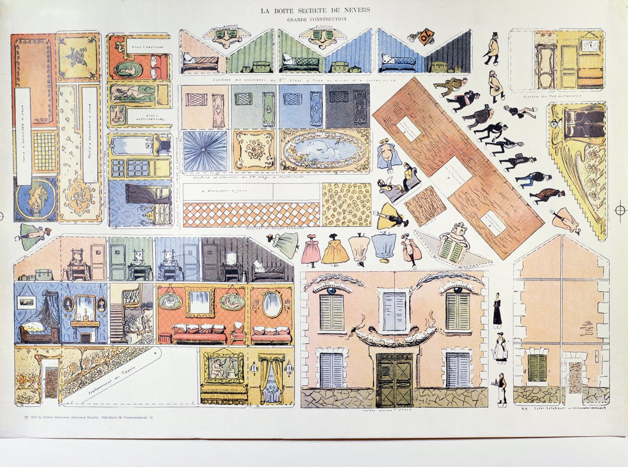 La Boite Secrete de Nevers、1904年、1974年のオリジナルプリントからベルリンのエディションジェノヴェヴァによって作成された再版 作： ドイツ語学校