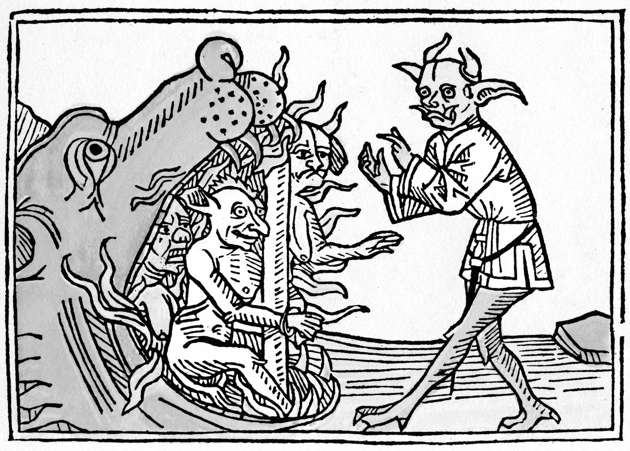 La bouche de l'enfer - Jacobus de Teramo - 地獄の門の前の悪魔
