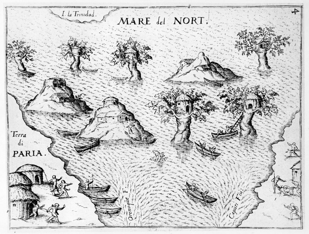ガイアナの海岸の地図、G。ローリーのレグニギアナエのイラスト 作： ドイツ語学校