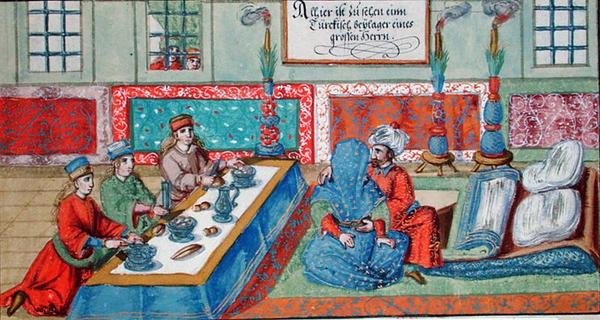 上流階級のトルコ人の結婚（水彩・紙） 作： ドイツ語学校