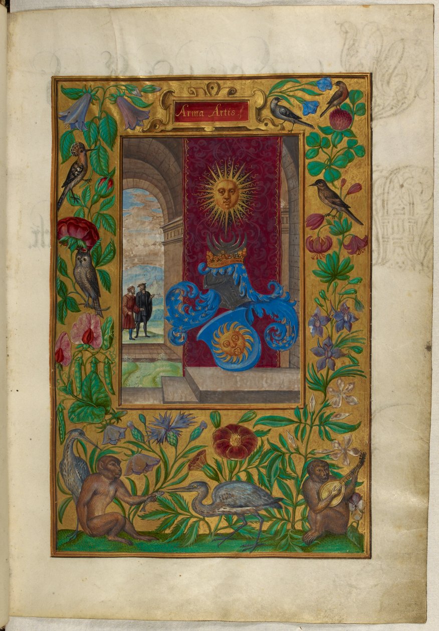 Ms Harley 3469、f.2 Two Golden Suns、サロモン トリスモシン作「Splendor Solis」より 作： ドイツ語学校