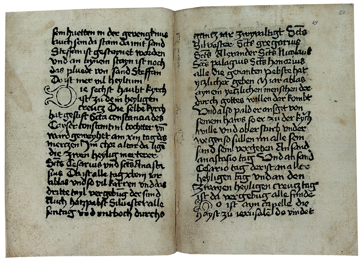 Giles pseudo-Romanによる「RemarkableRome、History and Description of Rome」のドイツ語コピーのページ、おそらくUlrich Han、ローマ、c.1475によって発行された 作： ドイツ語学校