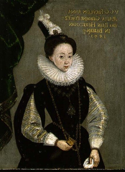 バイエルン公爵夫人アンナ・マリアの肖像 作： ドイツ語学校