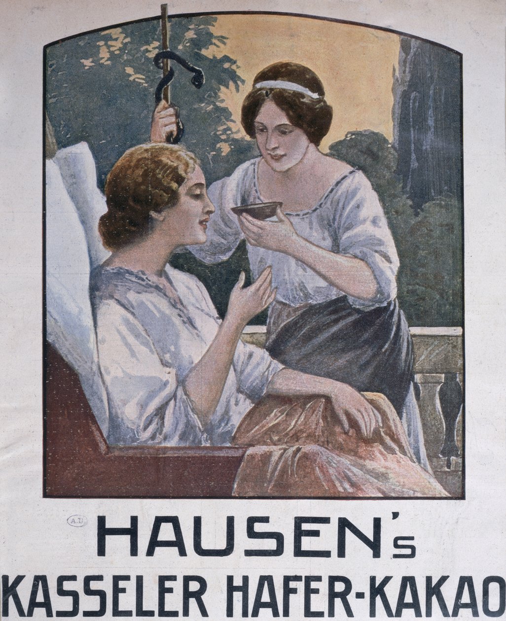 カッセルのポスター広告チョコレート、1908 作： ドイツ語学校