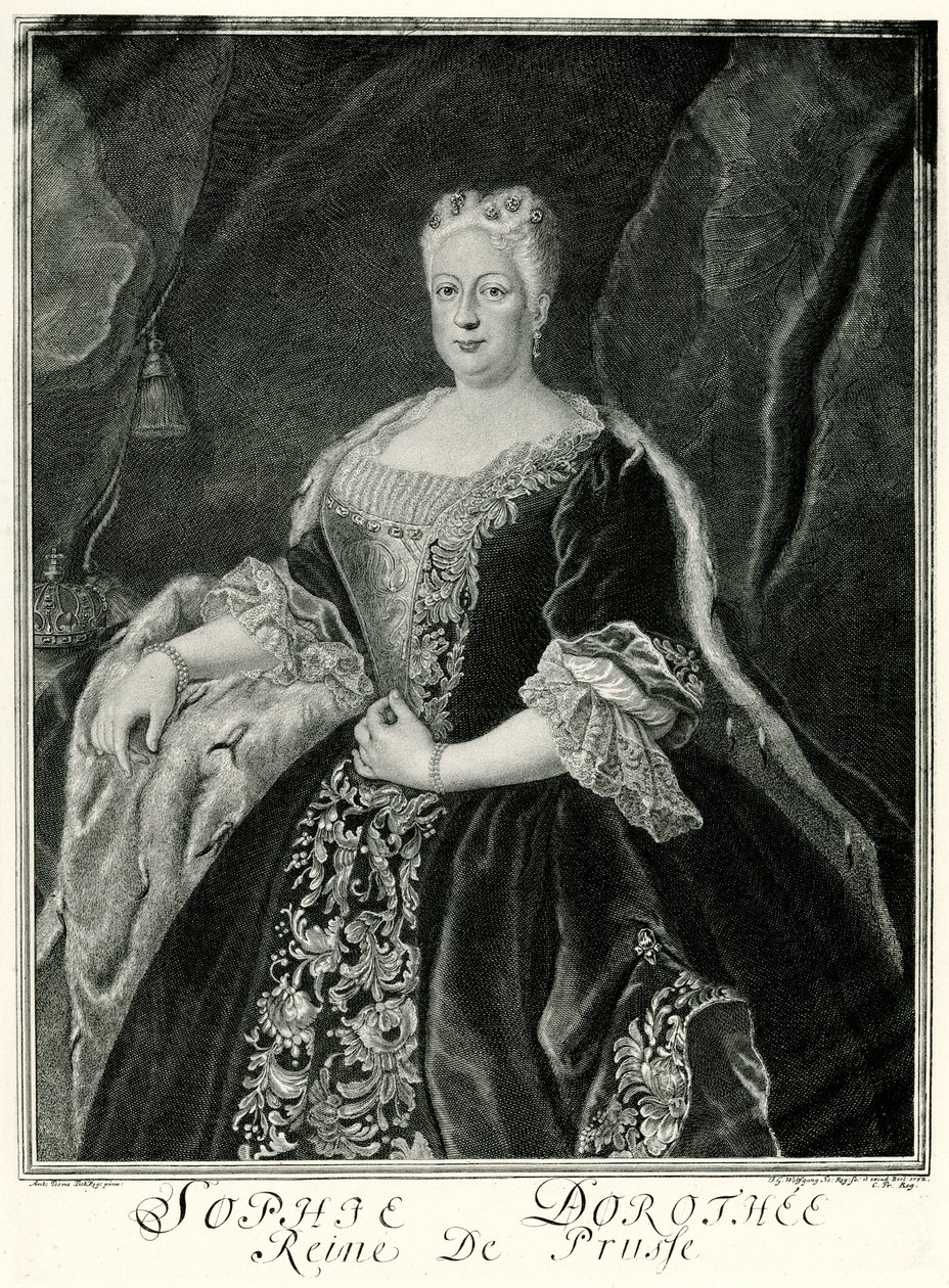 プロイセンの女王ソフィー・ドロテア（1687-1757）（写真タイプ 作： ドイツ語学校