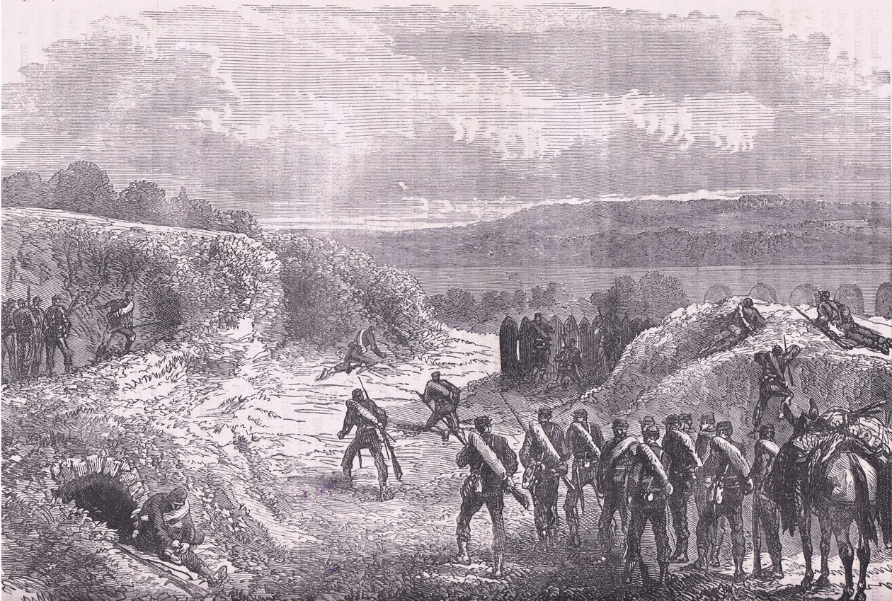 パリからの出撃、カッセル・アンド・カンパニー・リミテッド発行のCassells History of the War between France and Germany, c.1890 (litho) 作： ドイツ語学校