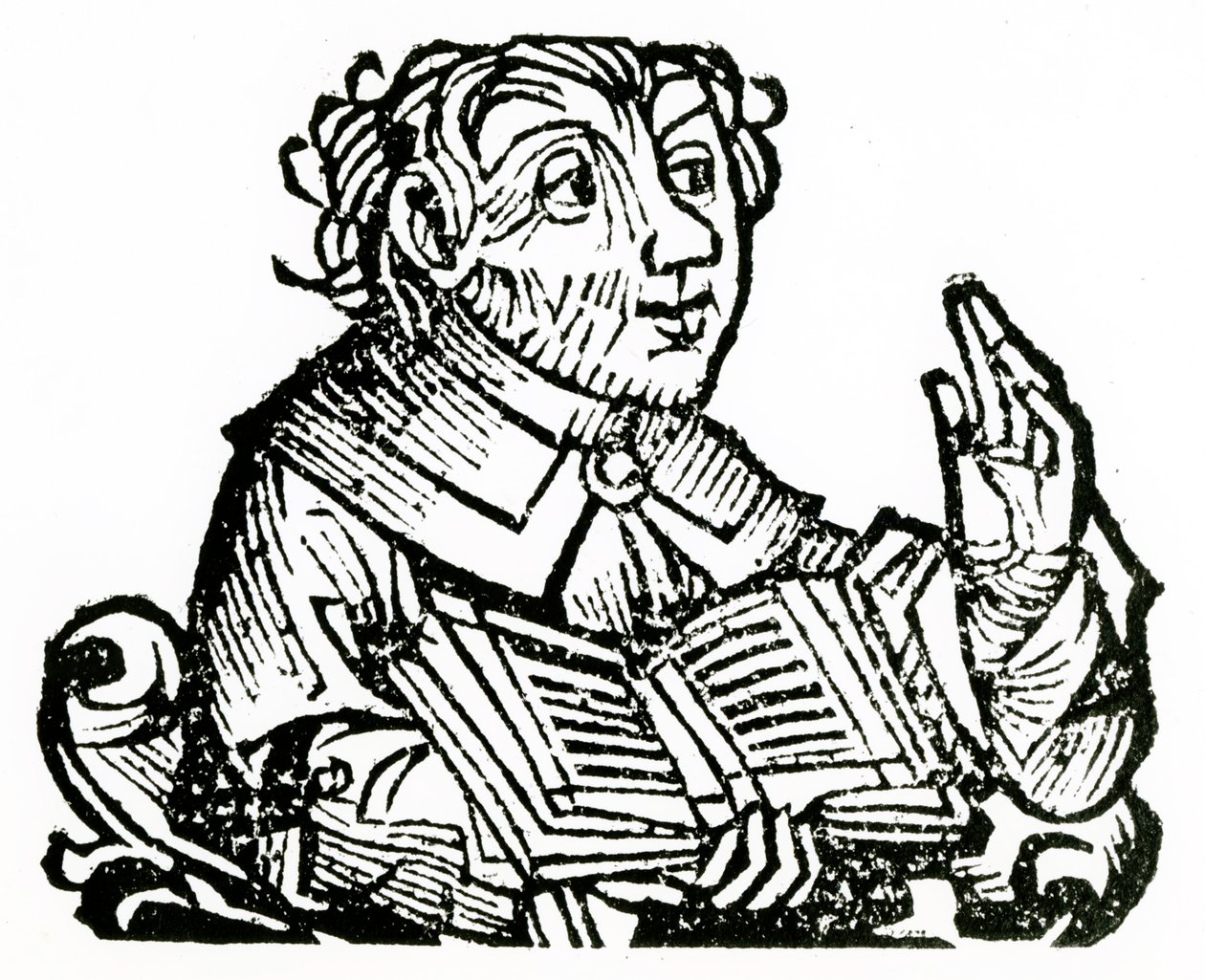 聖ストローク、Hartmann Schedel（1440-1514）による「慢性」から 作： ドイツ語学校