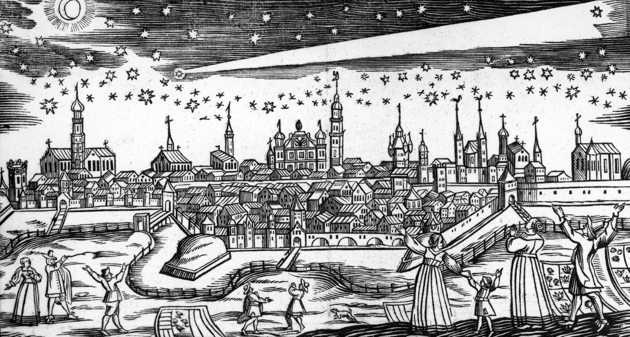 バッハアブラハムによって1680年の恐ろしい彗星 作： ドイツ語学校