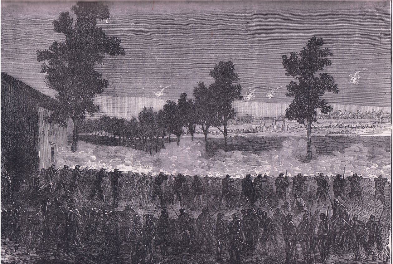 カシャンの出撃、カッセル・アンド・カンパニー・リミテッド発行のCassells History of the War between France and Germany, c.1890（リトグラフ版 作： ドイツ語学校