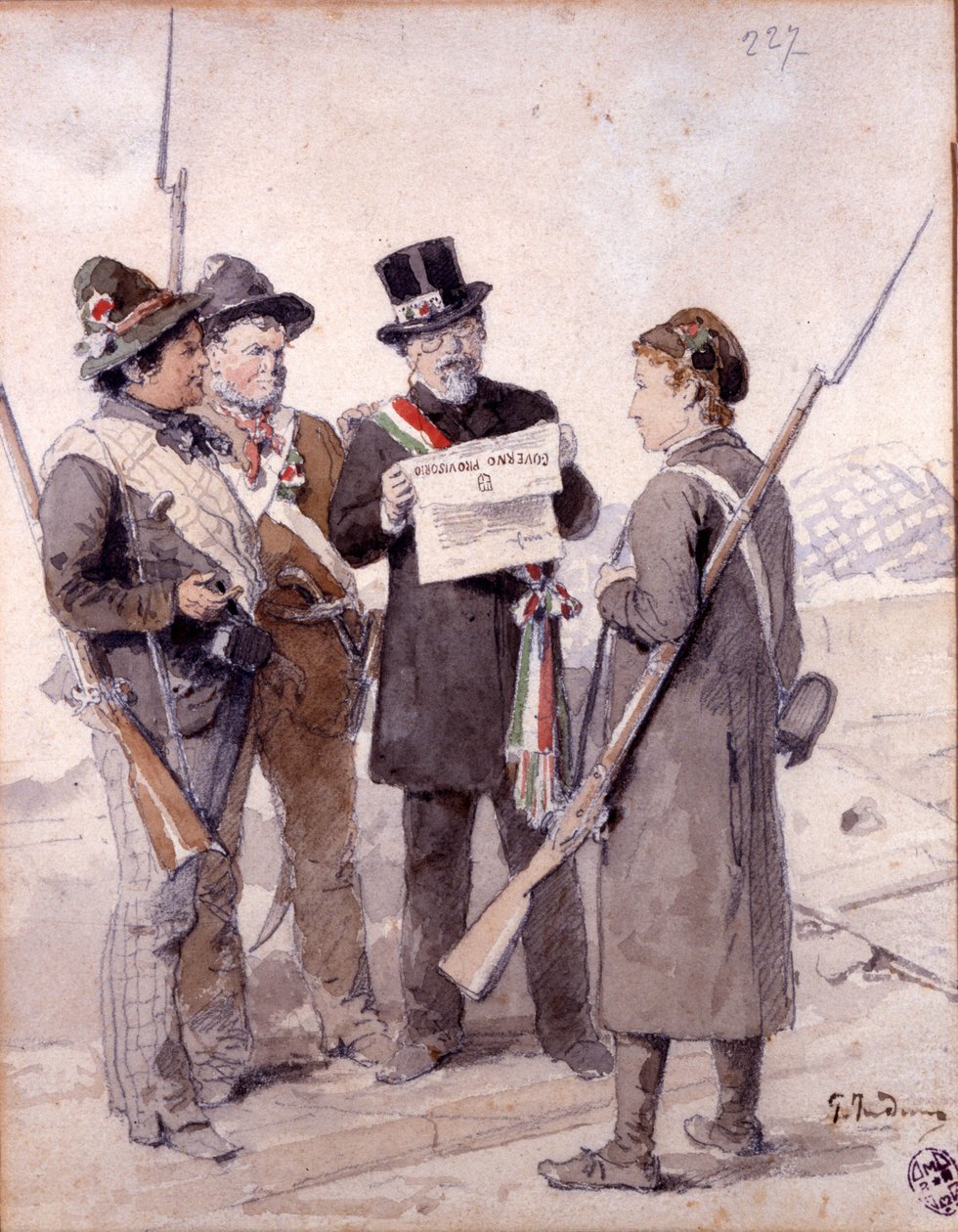 Risorgimento: The Five Days of Milan (Cinque giornate di Milano) (1848 年 3 月 18 ～ 22 日): これは、1848 年の革命 (第一次イタリア独立戦争の一部) の最初のエピソードの 1 つです。 反対する人口反乱 作： ジェロラモ・インドゥーノ