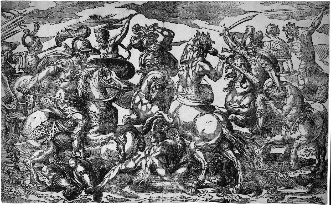 ラピスとケンタウロスの戦い、1600年頃 作： Geronima Cagnaccia Parasole