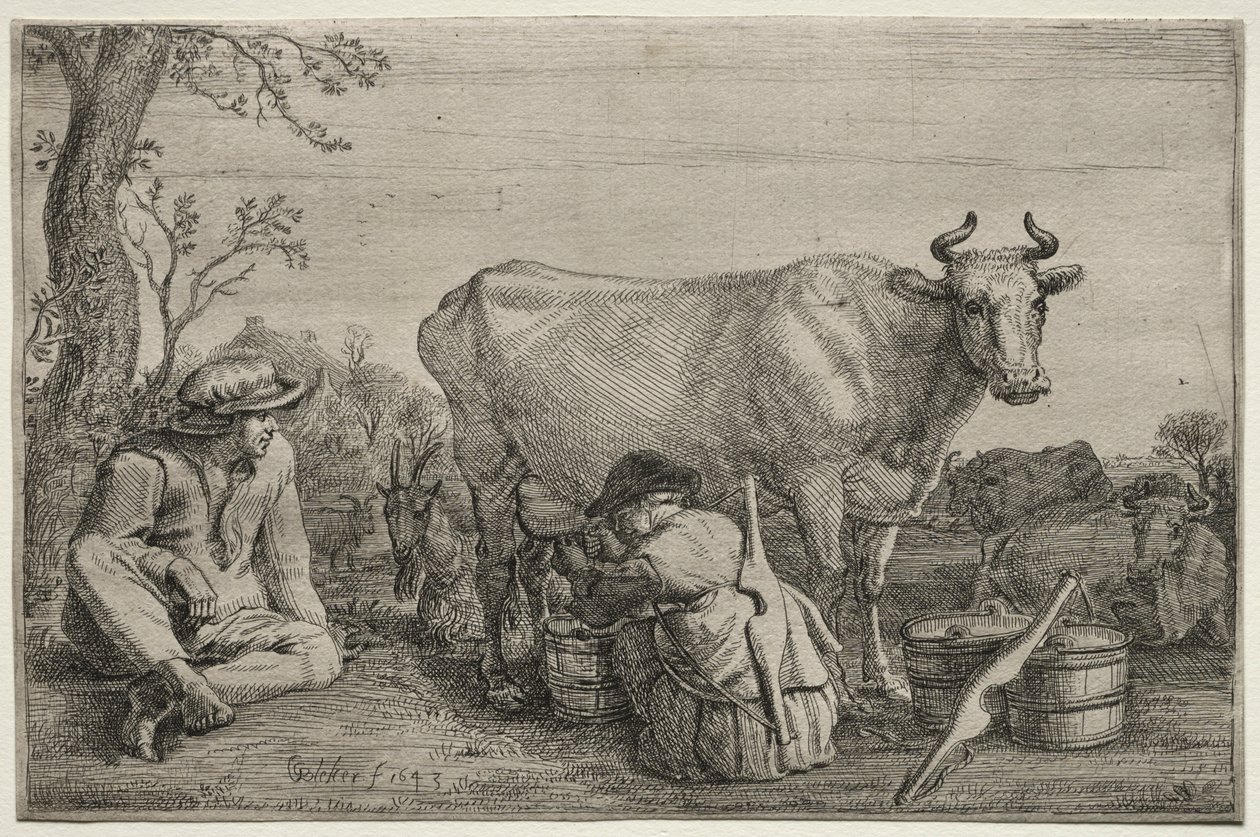 The Milkmaid』1643年。 作： ジェリット・クラース。ブレーカー