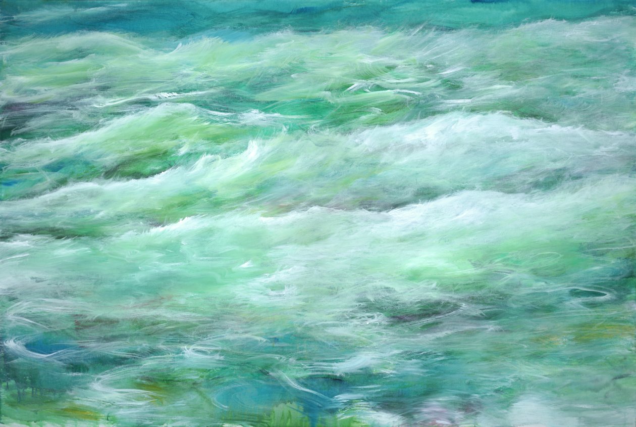 静かな海, 2013 (キャンバスにアクリル) 作： 
