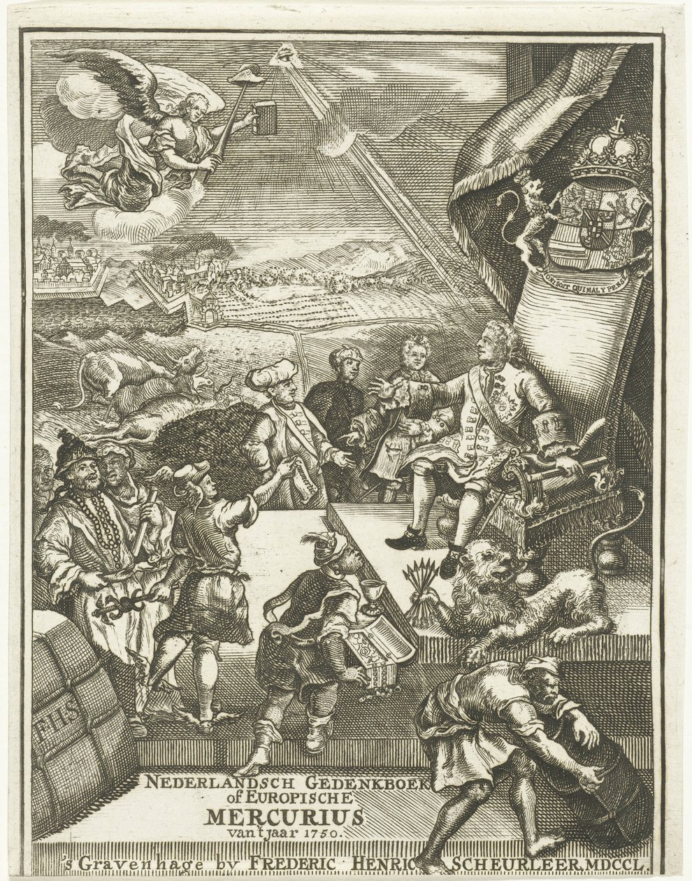 1750年のヨーロッパ水星のタイトルページ 作： Gerrit Sibersma（おそらく）