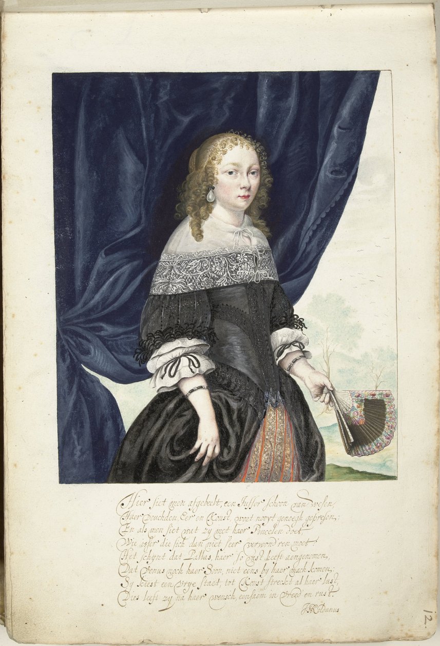自画像 ゲシーナの自画像、右側の 4 分の 3 作： Gesina ter Borch