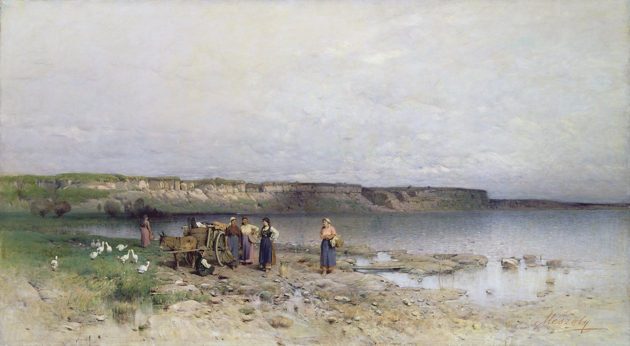 カラトン湖の岸にあるバラトン湖（1885年） 作： ゲザ・メゾリー
