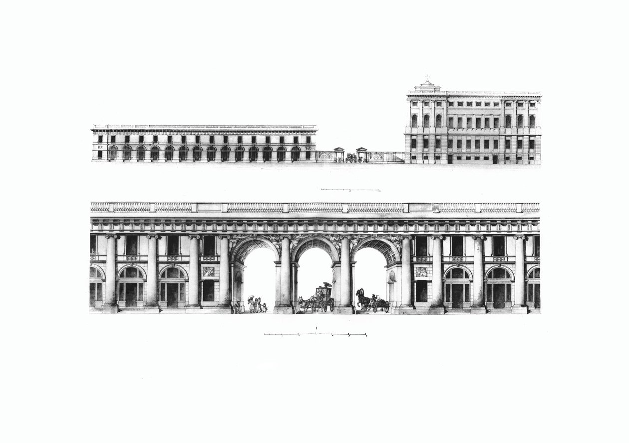 皇帝陛下の設計、1802年、ピーターズバーグの内閣総督官邸 作： ジャコモ・アントニオ・ドメニコ・クアレンギ