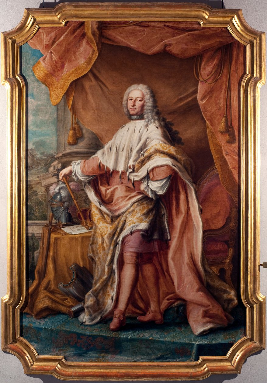 ジェネスのドージェの肖像 ジャン・フランチェスコ2世 ブリニョーレ・サレ（ブリニョーレ・サレ）（1695-1748） 絵画 ヤコポ（またはジャコモ）・アントニオ・ボーニ（1688-1766） 1747-1748 日。266x179 cm ゲネス、ストラーダ・ヌォーヴァ博物館（旧パラッツォ・ロッソ 作： ジャコモのボーナス