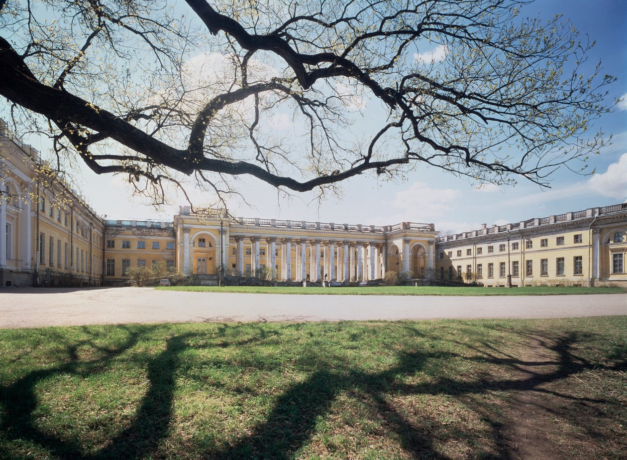 Le palais Alexandre a Tsarkoye Selo (Russie) (The Alexander Palace in Tsarkoye Selo) - Architecte Giacomo Antonio Domenico Quarenghi (1744-1817), palais 1792-1796 - Art italien 作： ジャコモ・クアレンギ