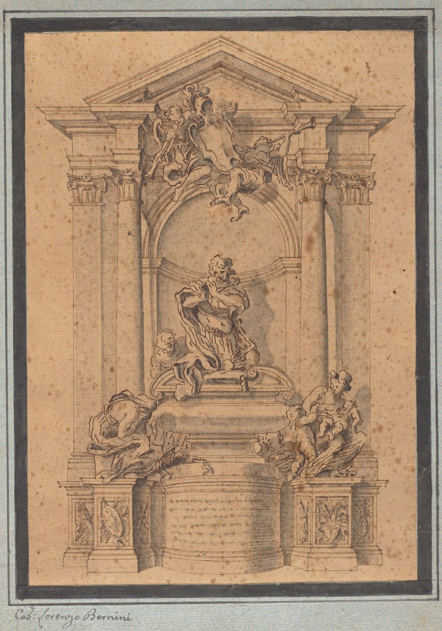 Entwurf für das Grabdenkmal eines Offiziers 作： ジャン・ロレンツォ・ベルニーニ