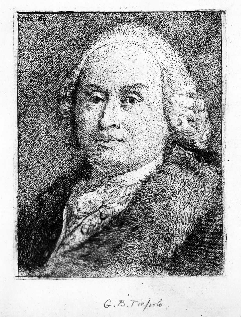 ジャンバッティスタティエポロの肖像、1775年 作： ジョヴァンニ・ドメニコ・ティエポロ