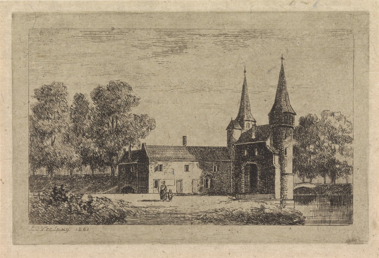 デルフトの東門 作： Gijsbertus Johannes Verspuy