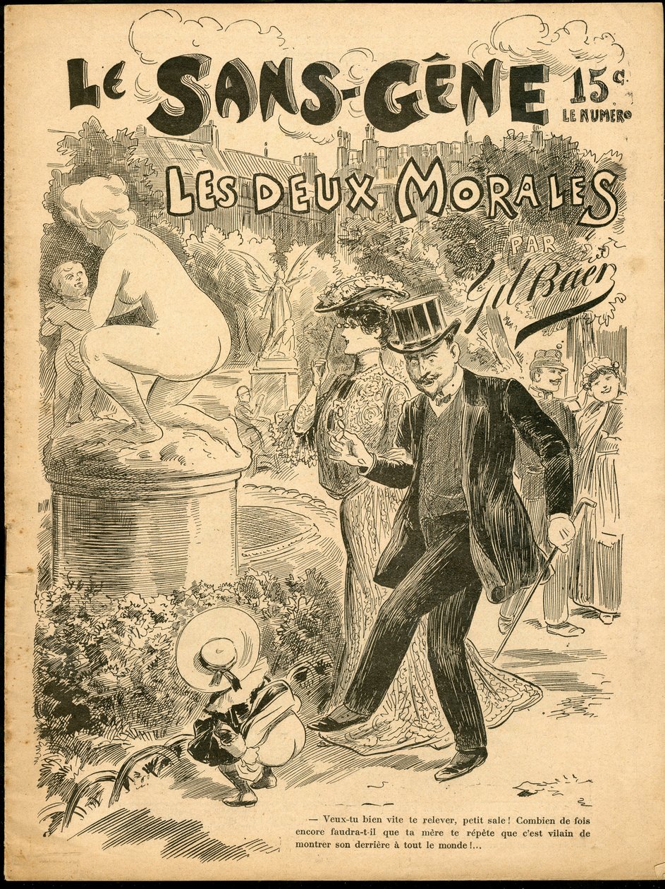 サンス・ジーン - ギル・ベール（1859-1931）のイラストレーション：アート、彫刻、彫像、子供時代、公共の庭、ヌーディット 作： ギル（1859-1931）ベア