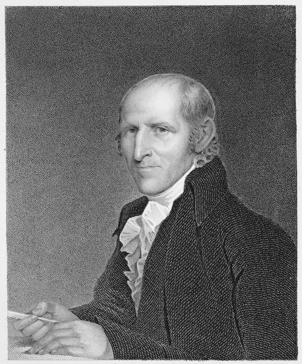ティモシーピカリング（1745-1829）は、ジェームズバートンロングエーカー（1794-1869）の原画を描いた後、トーマスB.ウェルチ（1814-74）によって彫刻されました。 作： ギルバート・スチュアート
